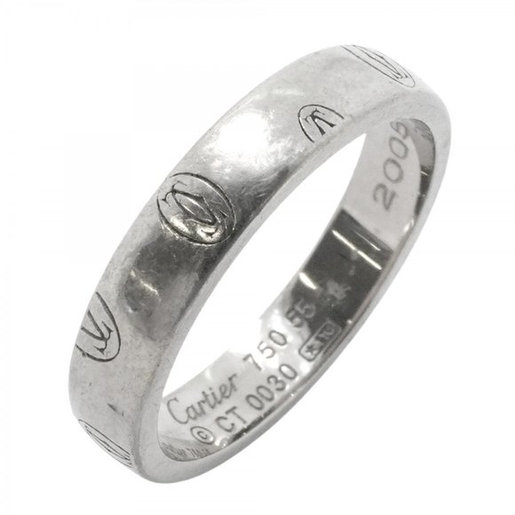 CARTIER Jewelry - Cartier Ring Happy Birthday K18WG White Gold #55 Men's Women's